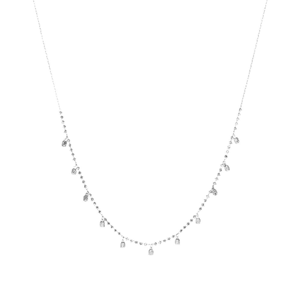 Exquisite Platinum Aurora Born Necklace with Glimmering Beads