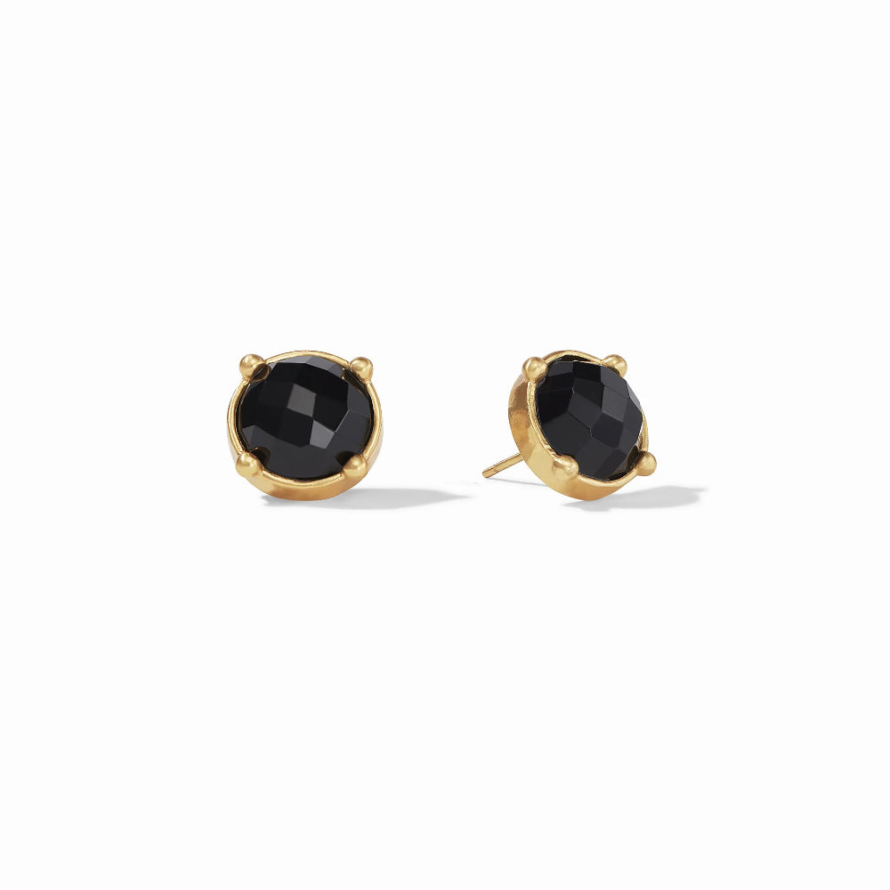 Julie Vos Honey-Style Stud Earrings with Sparkling Gemstone