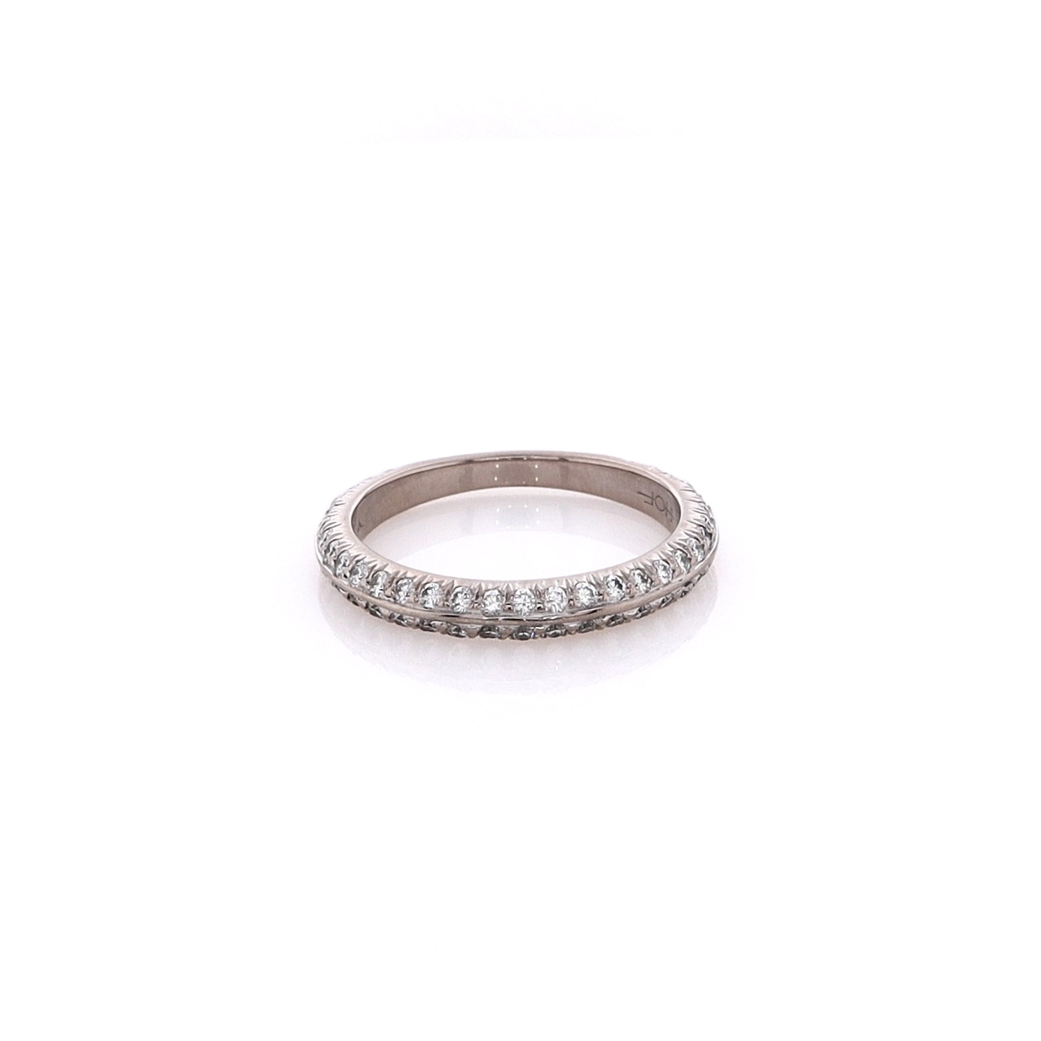18K White Gold Hearts on Fire Wedding Band with 0.62ct H VS Diamonds
