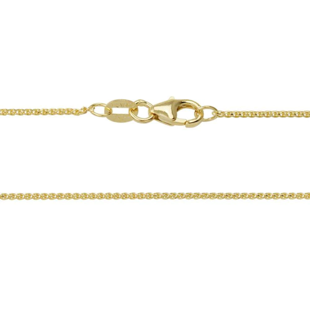 14k Gold 1mm Delicate Diamond-Cut Wheat Chain for a Touch of Luxury
