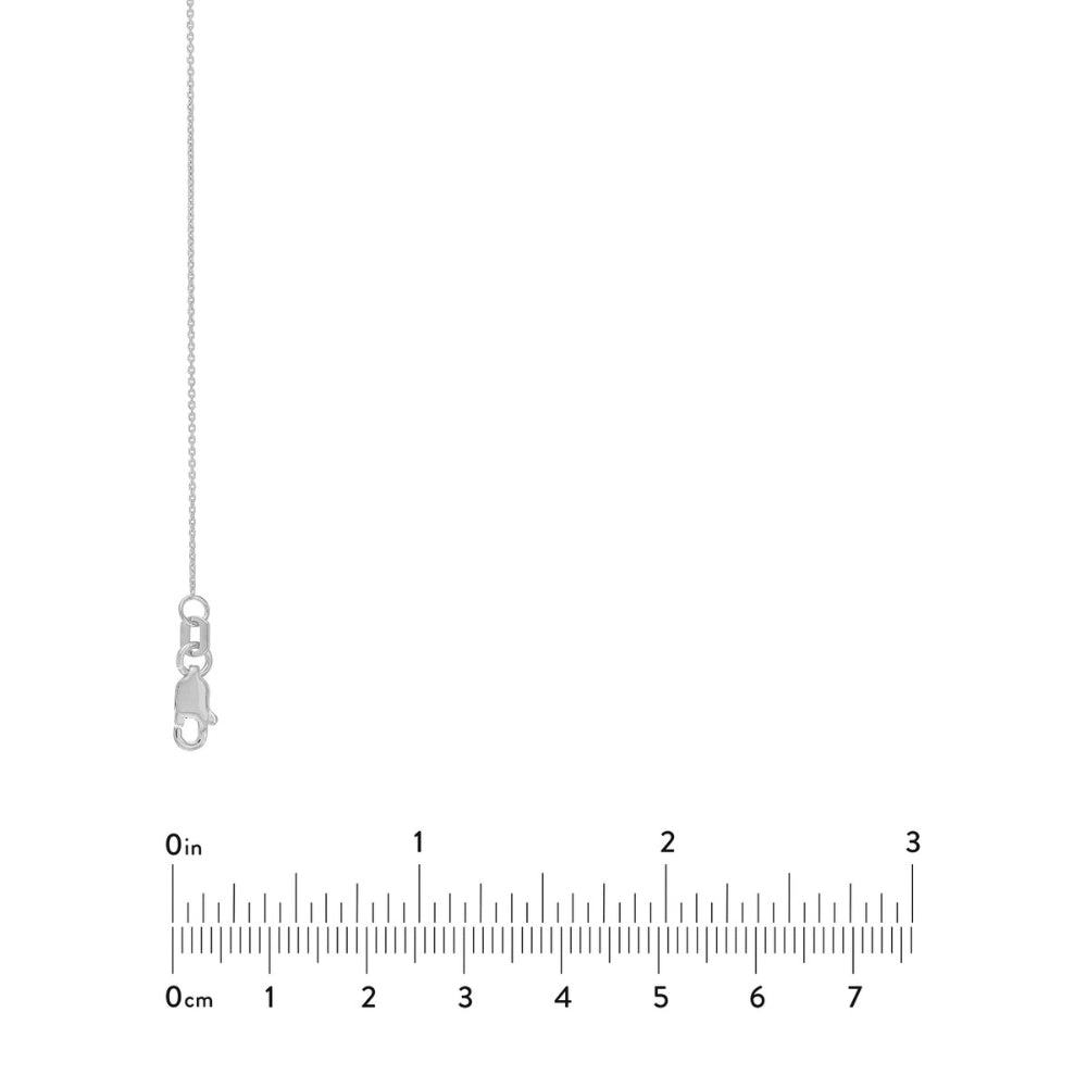 18-Inch 0.7mm 18K White Gold Cable Chain for Jewelry Decoration