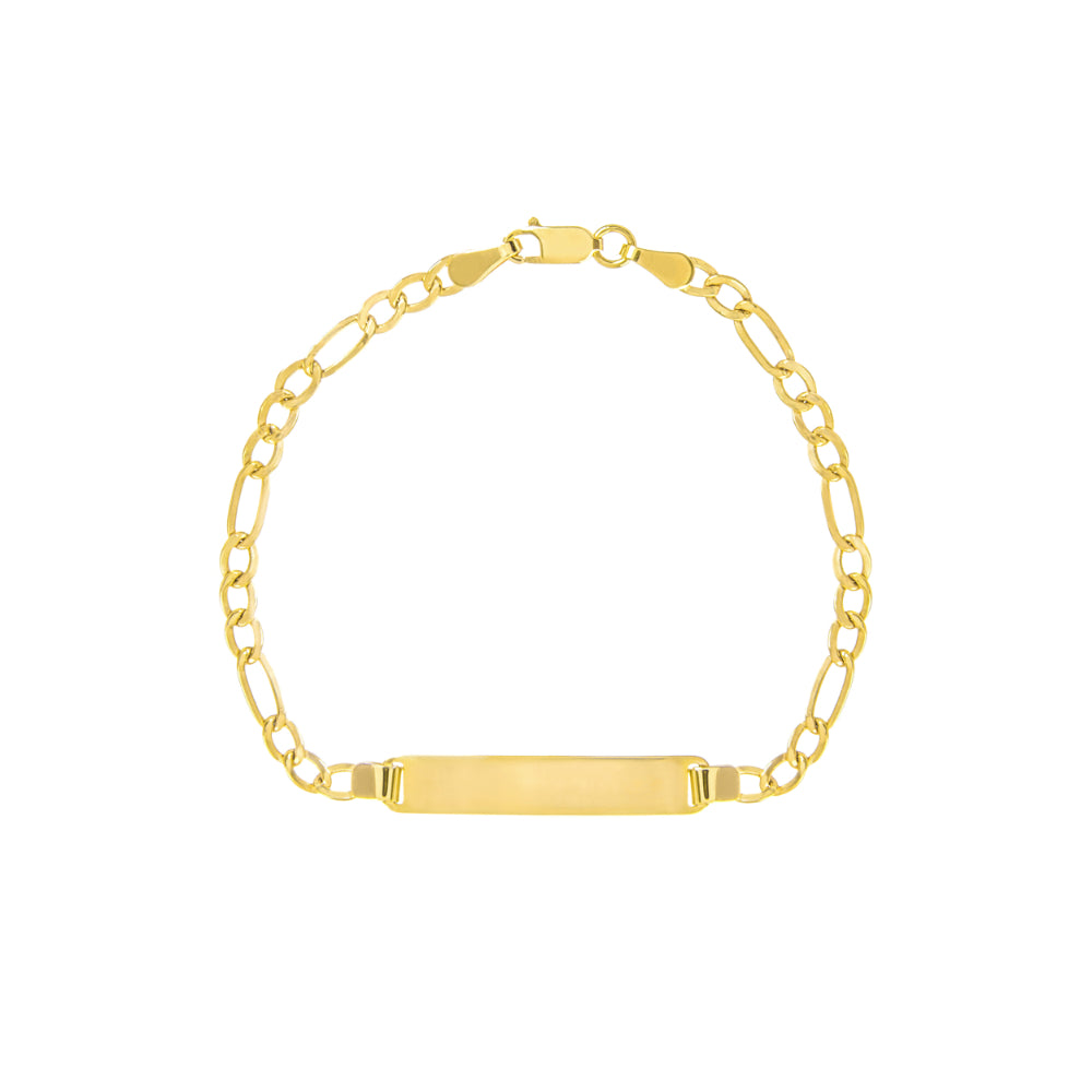 14k Yellow Gold Engravable ID Bracelet for Babies and Children