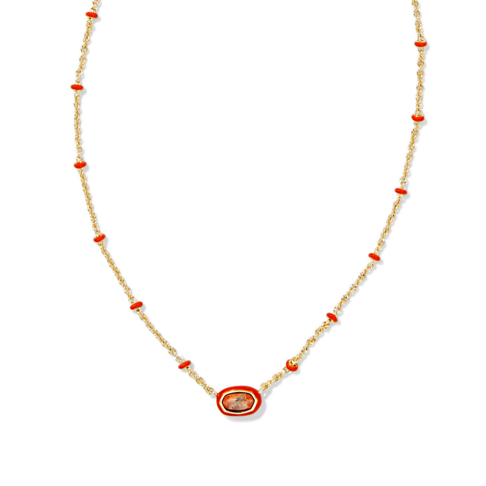 Kendra Scott Adorable Mini Elisa Enamel Frame Short Pendant Necklace