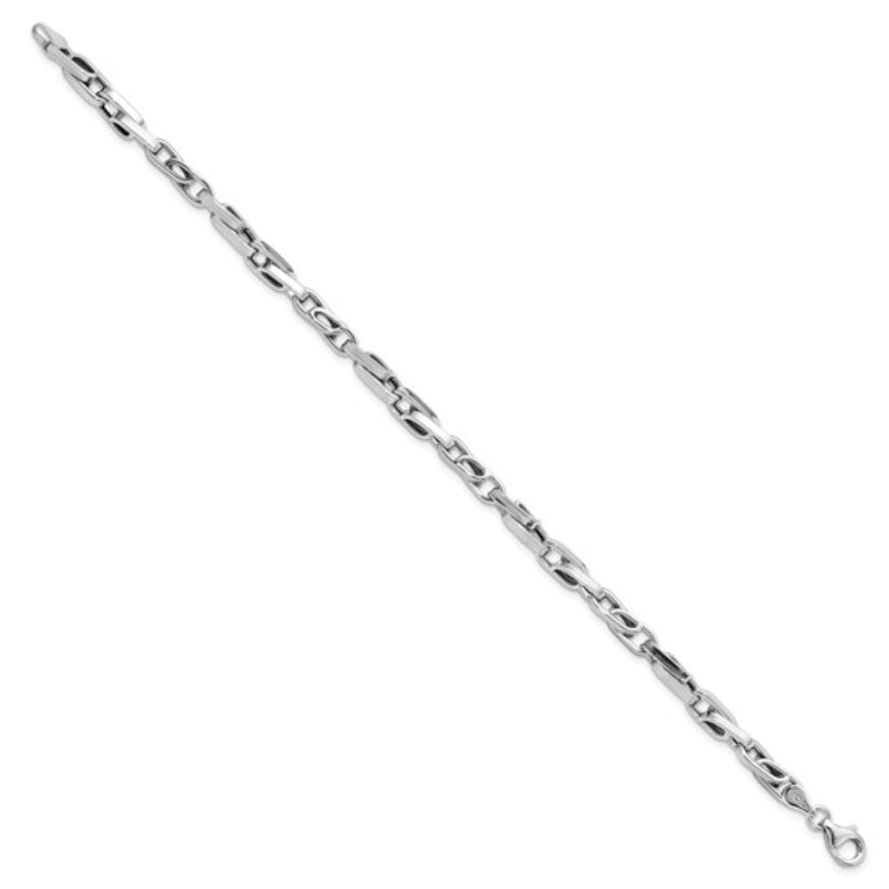 Exquisitely Polished 14k Gold Fancy Link Bracelet for Elegant Adornment