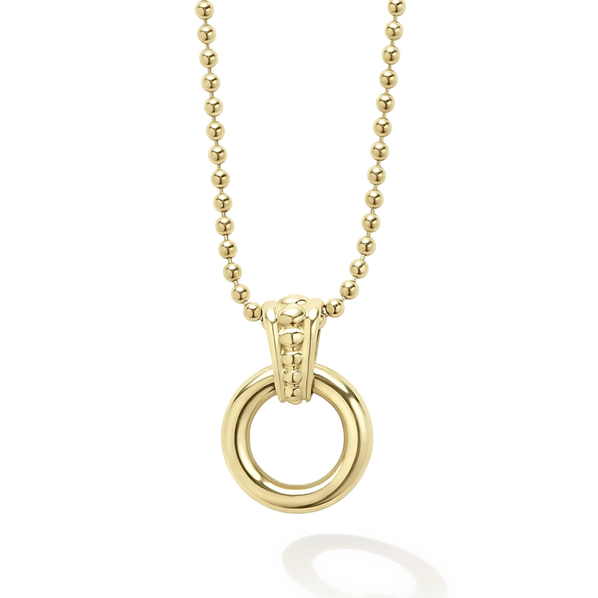 Lagos Meridian Luxury 18k Gold Circular Pendant Necklace for Women's Jewelry