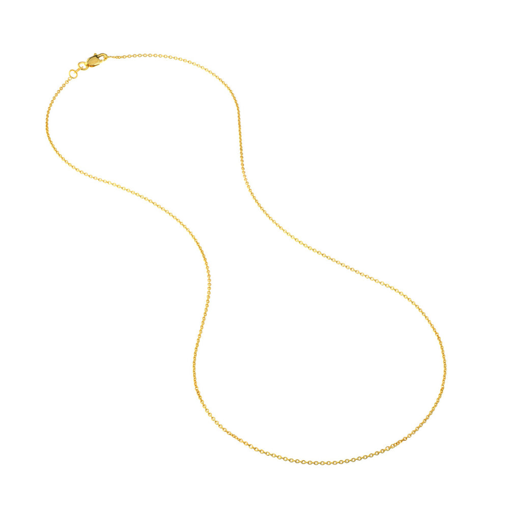 18 - inch 1.05mm 18k Yellow Gold Cable Chain