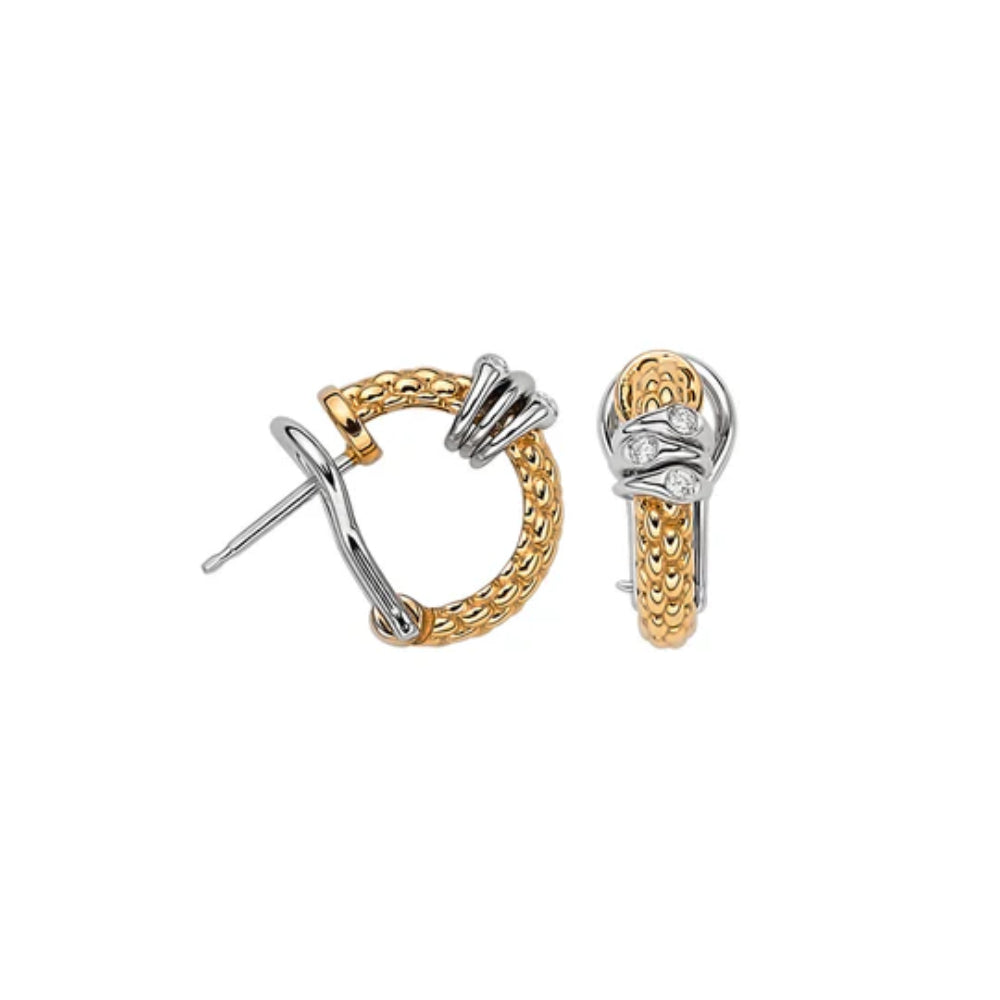 Fope 18k Gold Prima Flex'it Hoop Earrings - A Stunning Jewelry Piece