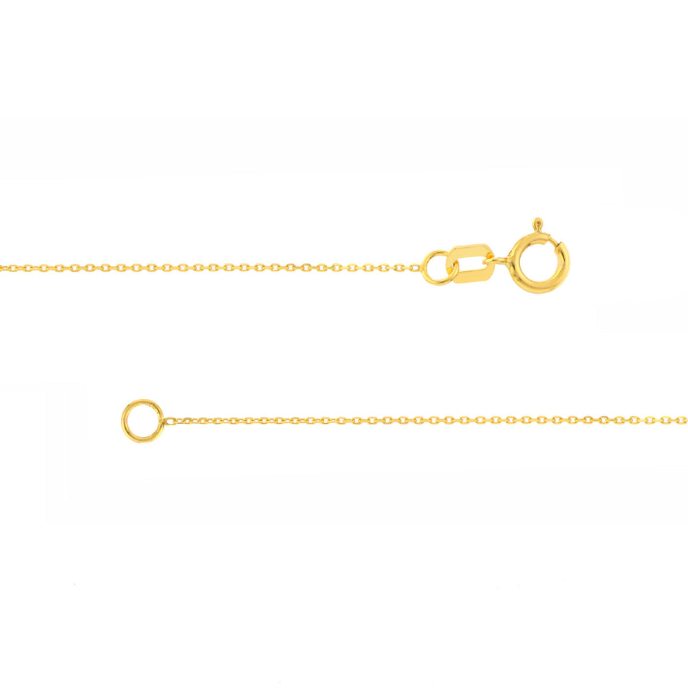 20-Inch 14k Gold Diamond-Cut Cable Chain for Sparkling Style