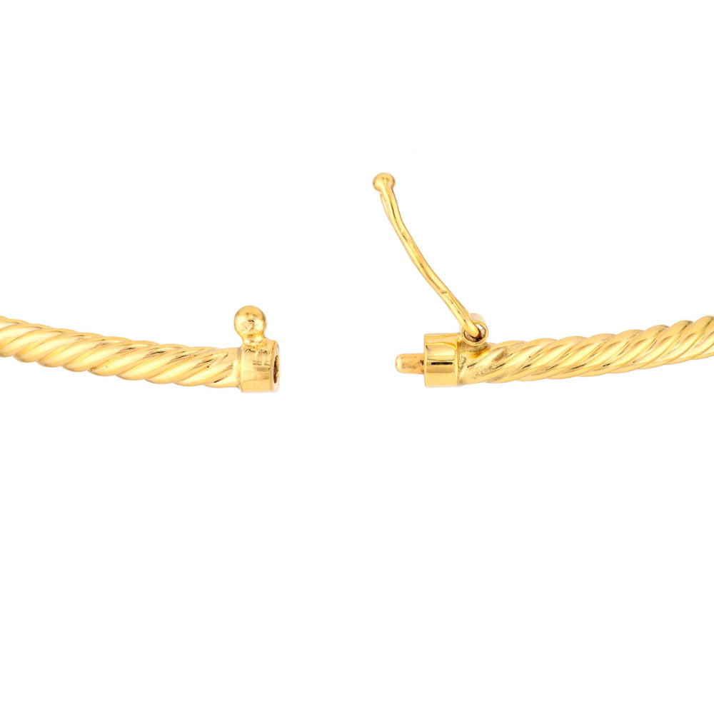 14k Gold Bracelet with Ridged Corrugated Design