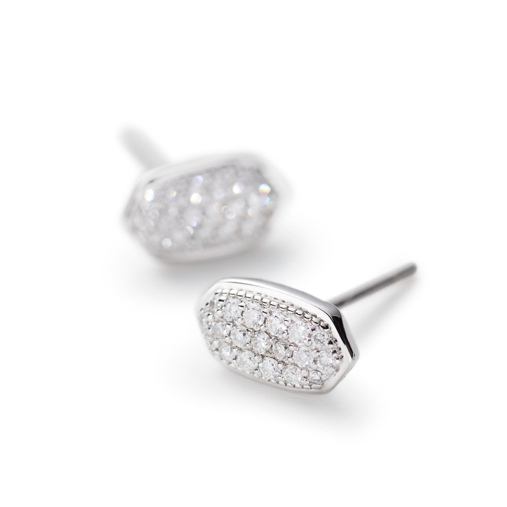 Kendra Scott 14k Gold Marisa Stud Earrings with White Diamonds