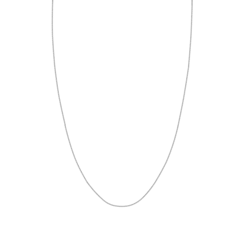 18-Inch 1.25mm 14kt White Gold Lightweight and Durable Wheat Chain