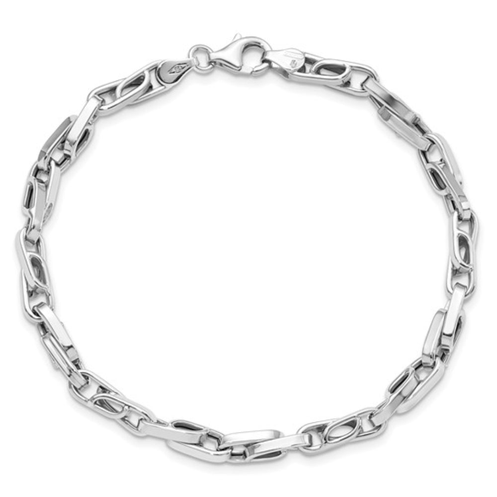 Exquisitely Polished 14k Gold Fancy Link Bracelet for Elegant Adornment