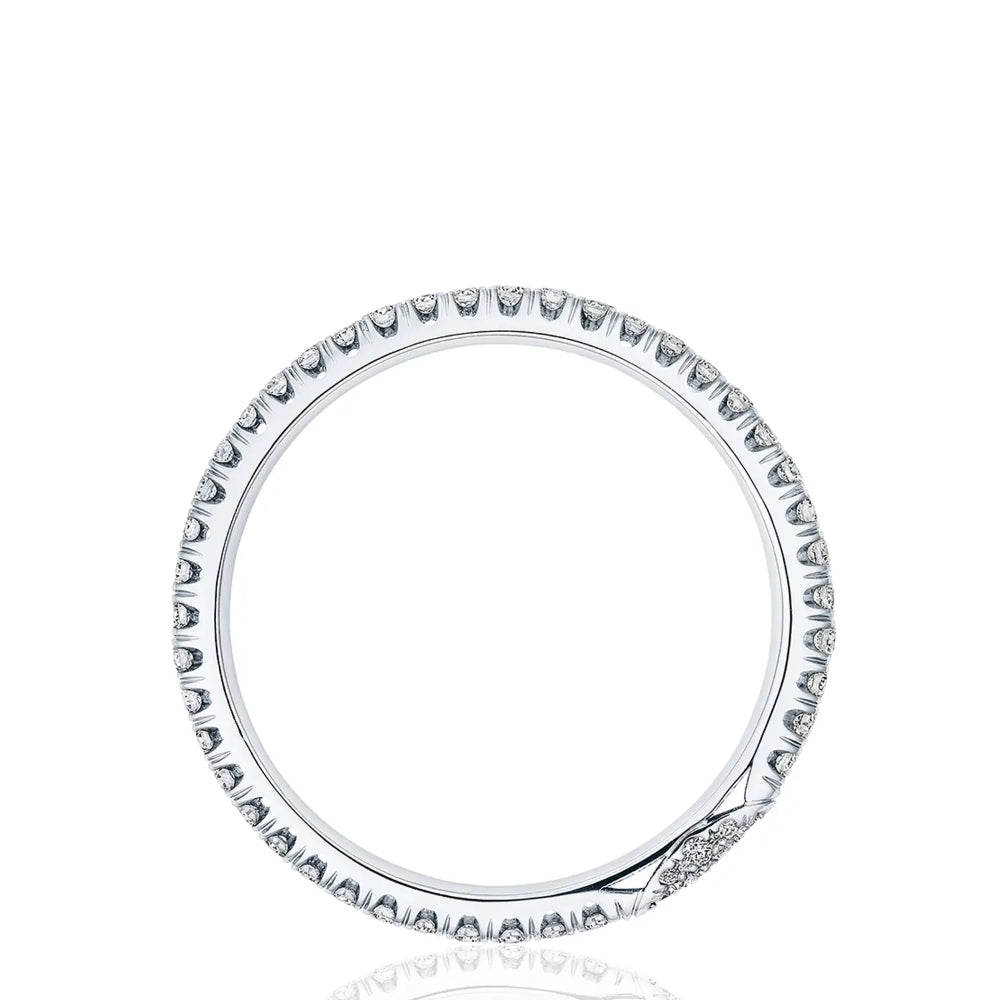 Exquisite Platinum Founder's Collection Pave Diamond Band for Weddings by Tacori