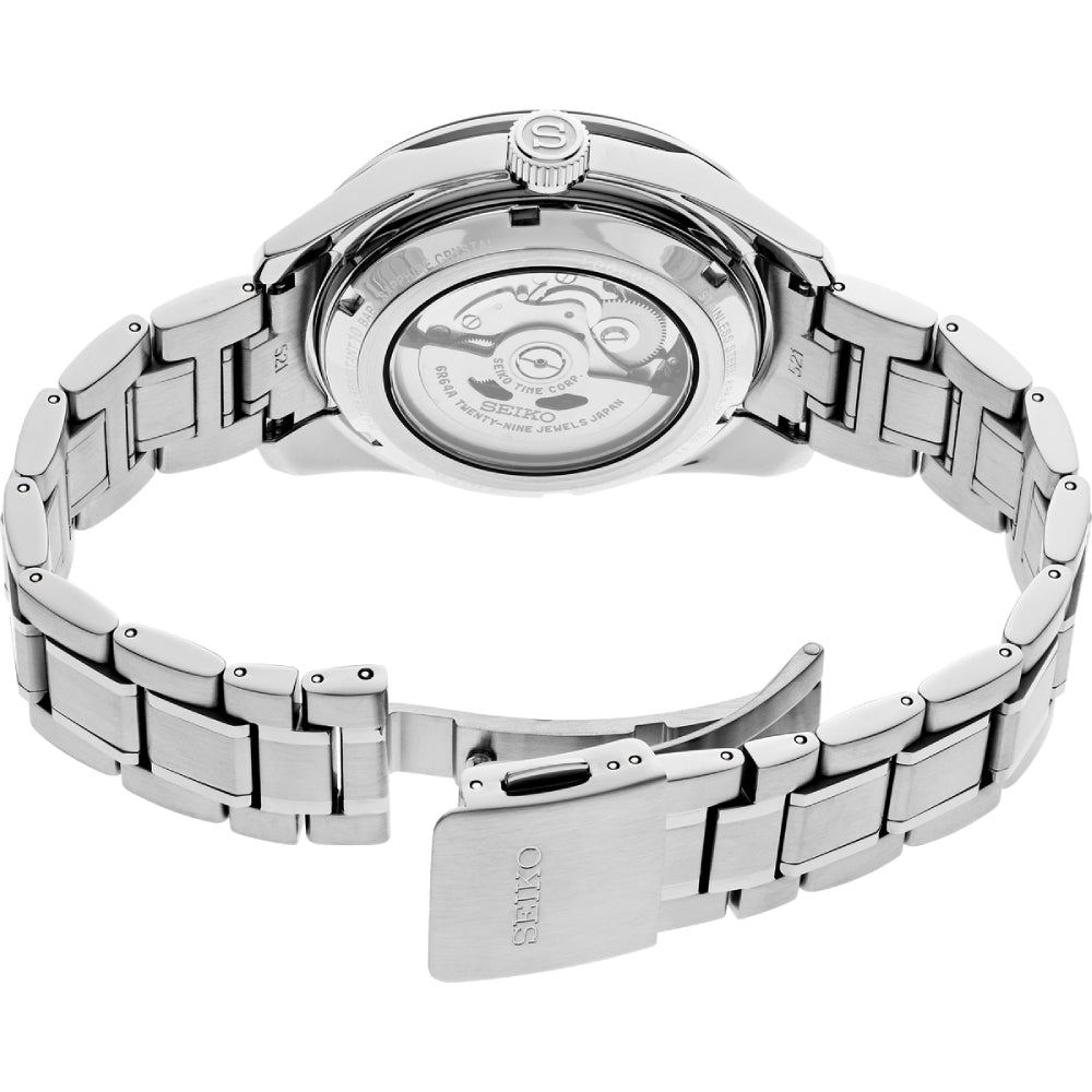 Seiko Presage GMT Sharp-Edged Series Black Dial Automatic Watch SPB221