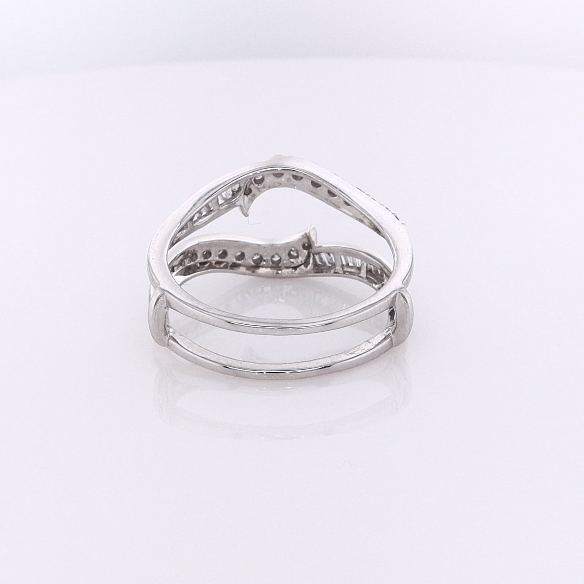 Exquisite 14K White Gold Diamond Ring Insert with 40 Diamonds
