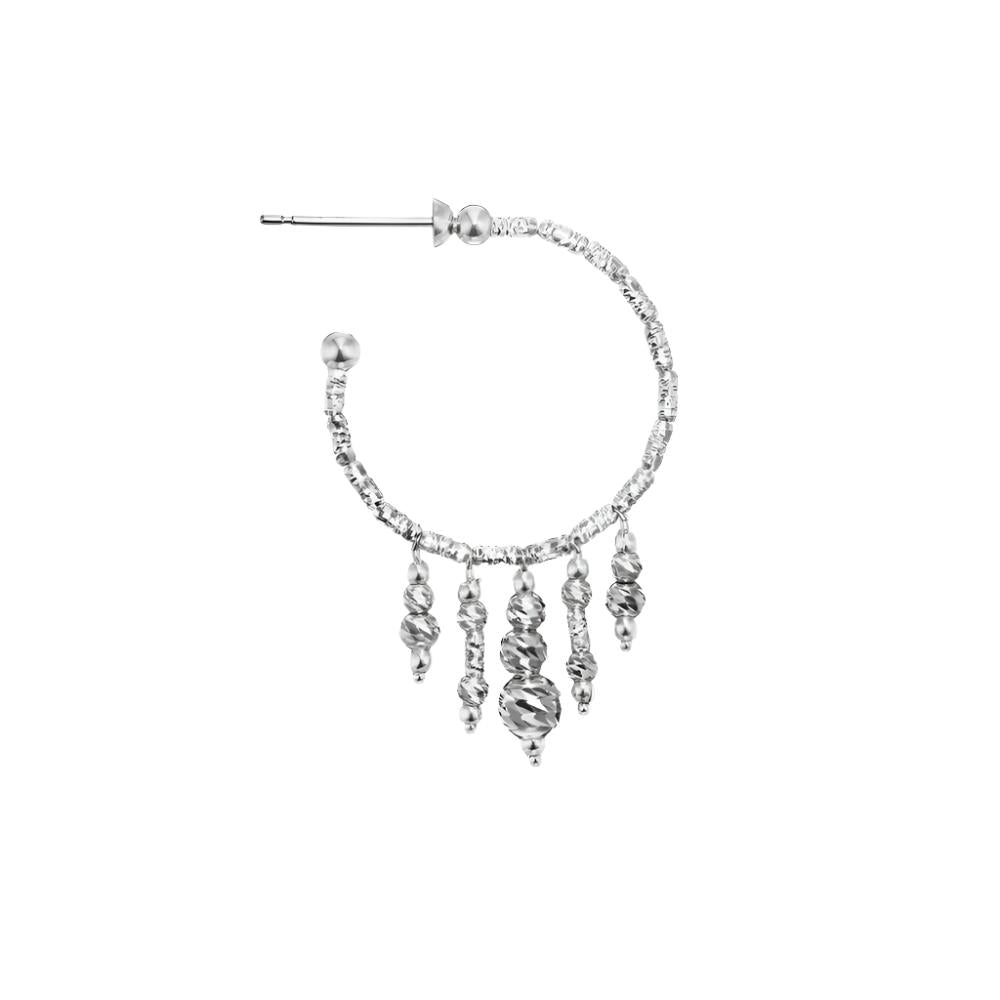 Stunning Platinum Astraea Style Hoop Earrings for Women