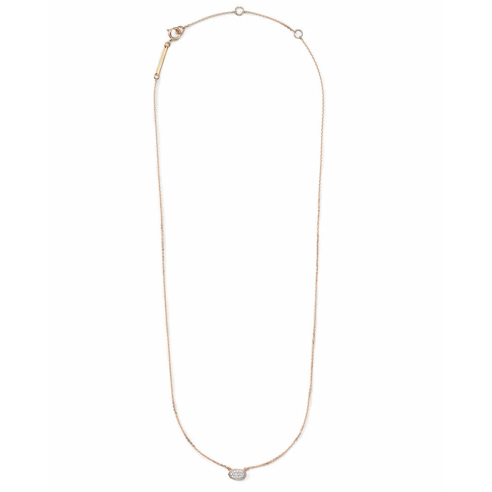 Kendra Scott Marisa Timeless 14k Gold Plated Pendant Necklace Adorned with White Diamonds for Women