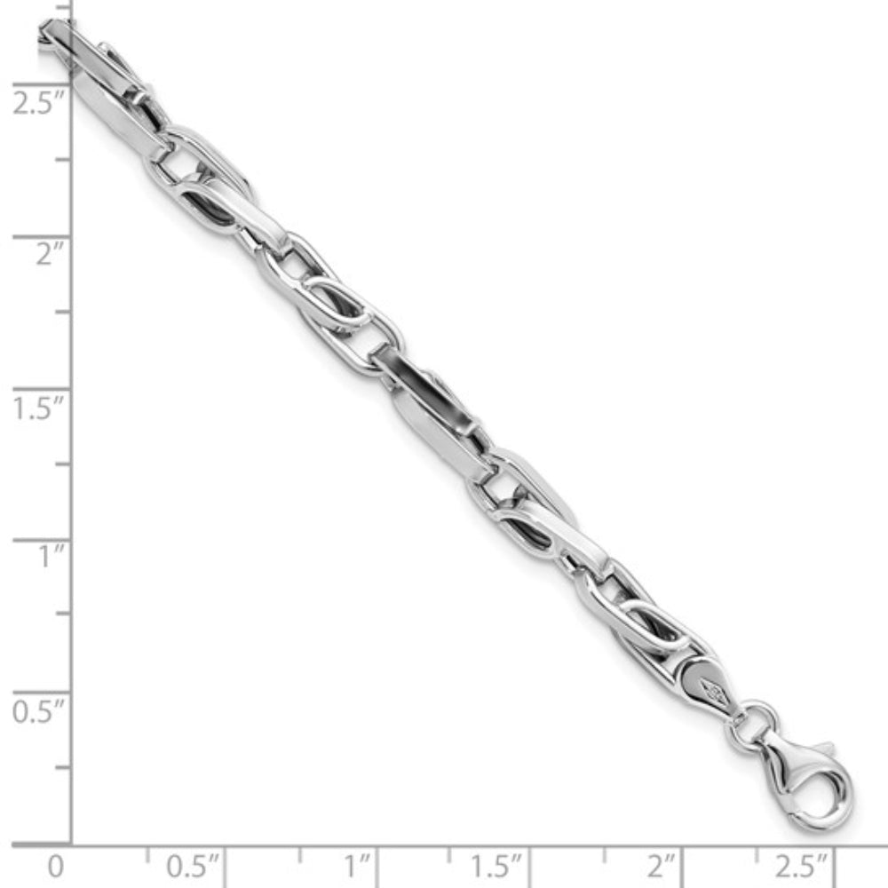 Exquisitely Polished 14k Gold Fancy Link Bracelet for Elegant Adornment