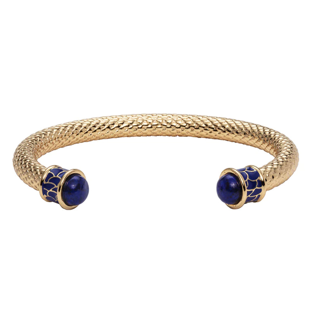 Halcyon Days Exquisite 18ct Gold - Plated Salamander Torque Bangle