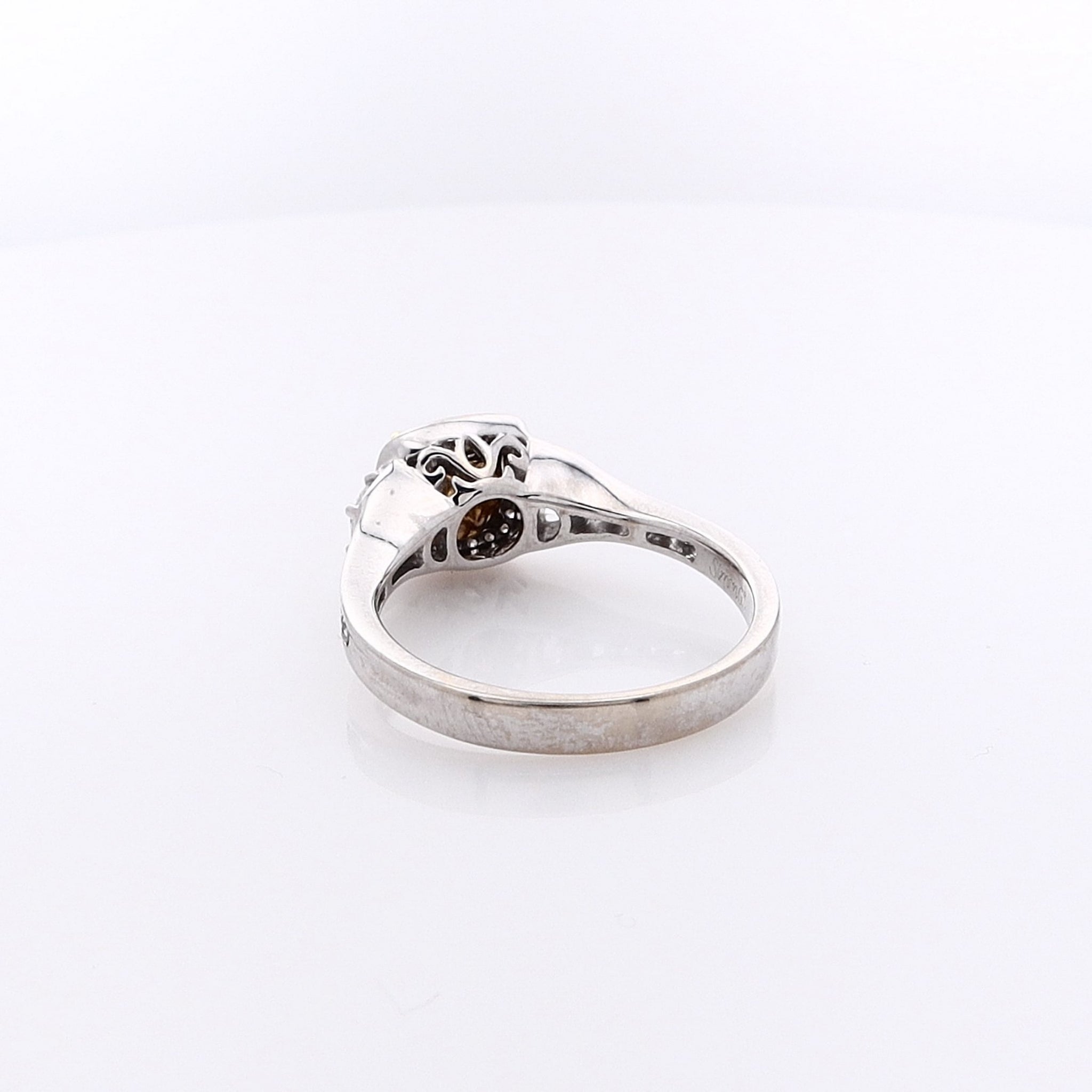 Simon G 18K Two-Tone Cushion Diamond Engagement Ring with GIA Cert