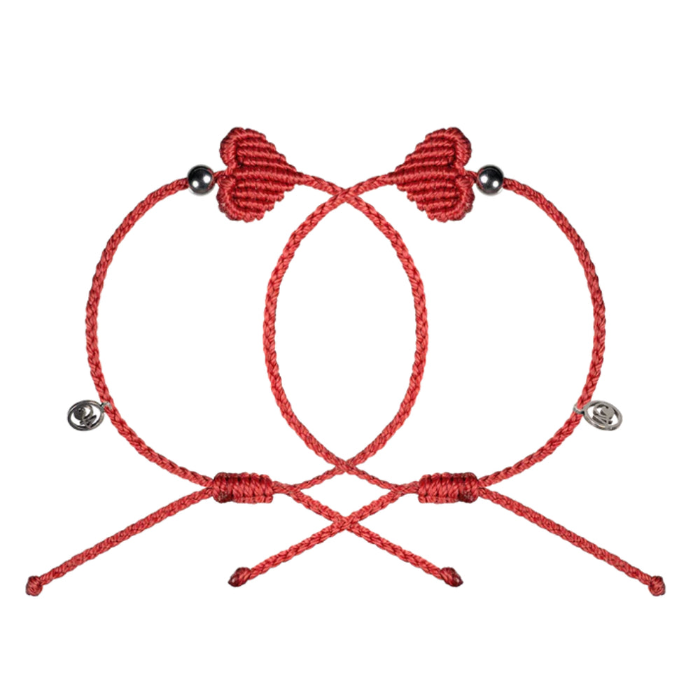 4Ocean Ocean-Loving Set of 2 Macrame Heart Bracelets
