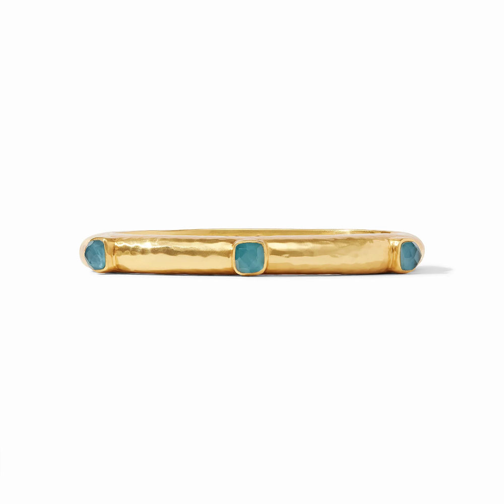 Julie Vos Catalina Hinge Bangle Jewelry - Imported Gemstone and Mother of Pearl Design