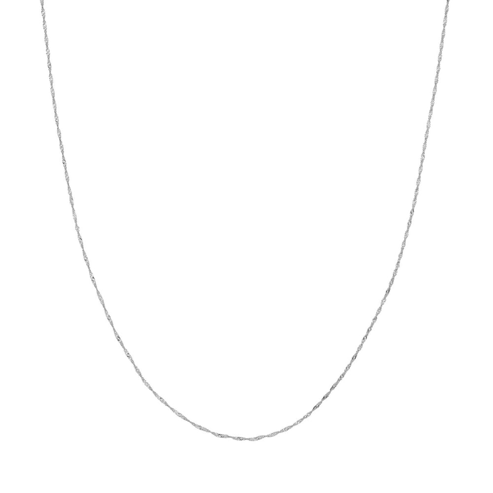 16-Inch 14k Gold Singapore Chain with Twisted Design for Elegance