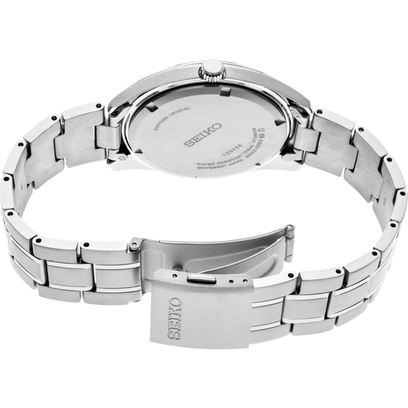 Seiko Essential 40mm Quartz Watch with Black Sunray Dial