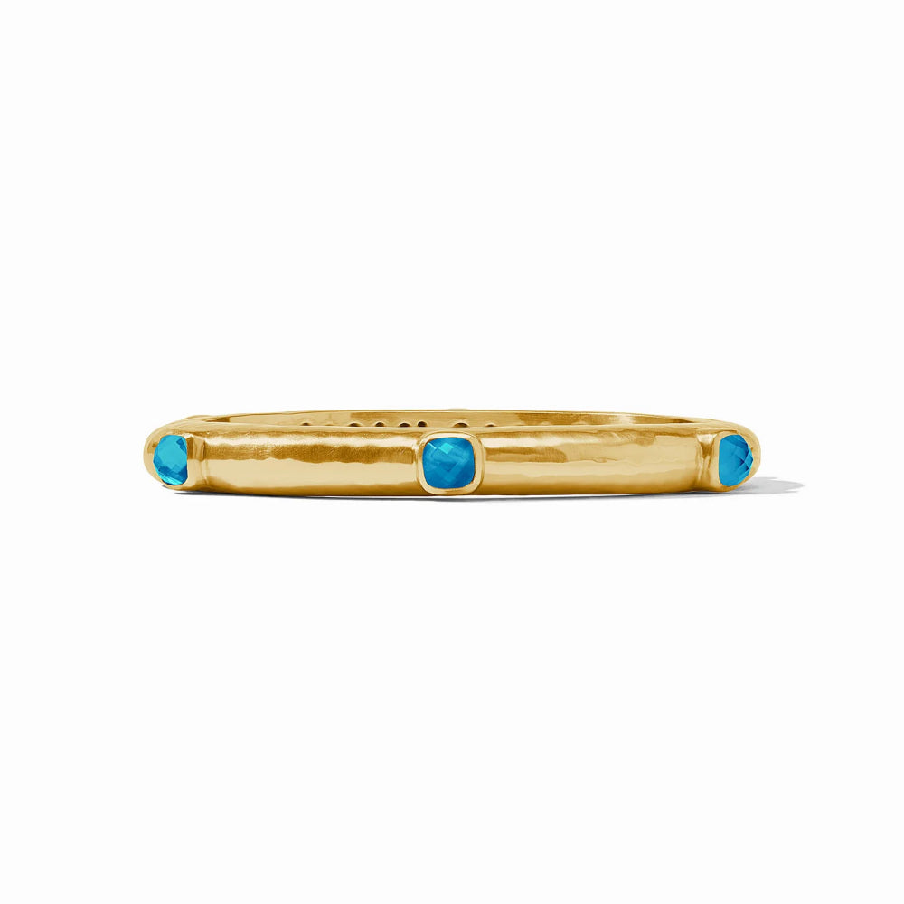 Julie Vos Catalina Hinge Bangle Jewelry - Imported Gemstone and Mother of Pearl Design