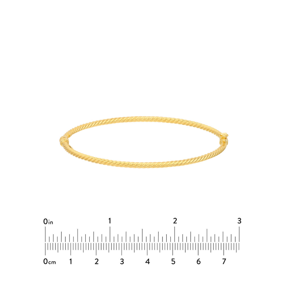 14k Gold Bracelet with Ridged Corrugated Design