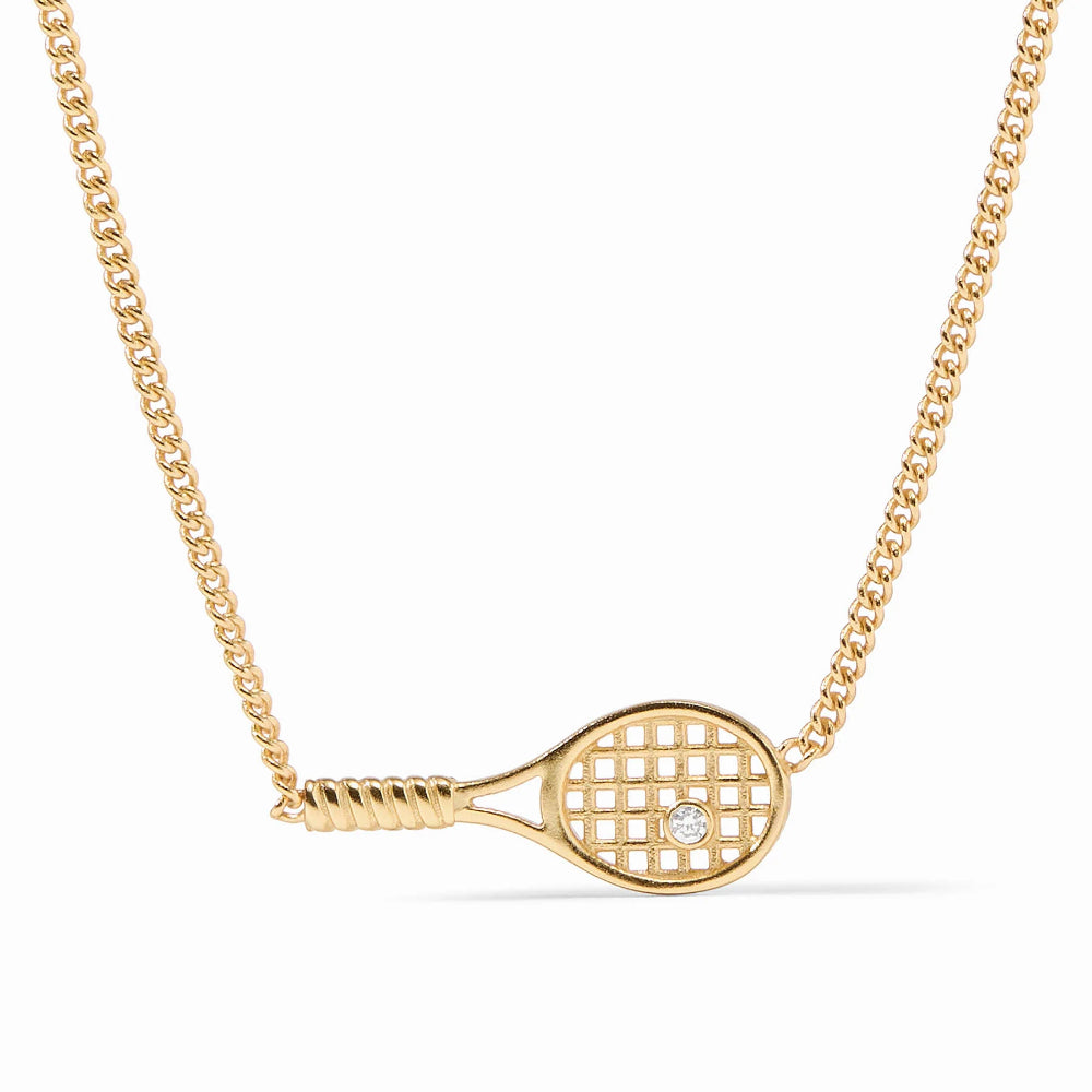 Exquisite Julie Vos Tennis Racquet Inspired Delicate Gold-Plated Necklace for Women