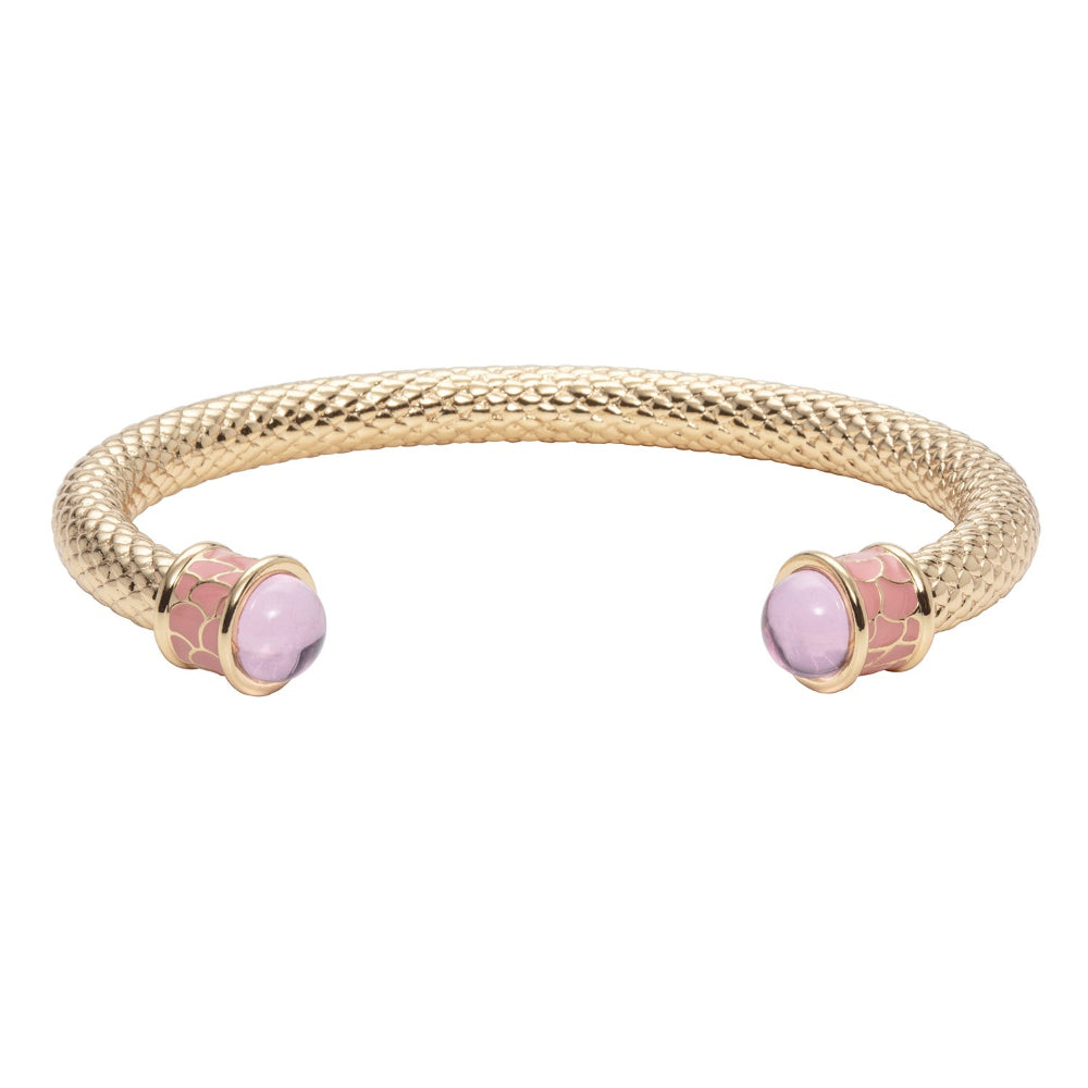 Halcyon Days Exquisite 18ct Gold - Plated Salamander Torque Bangle
