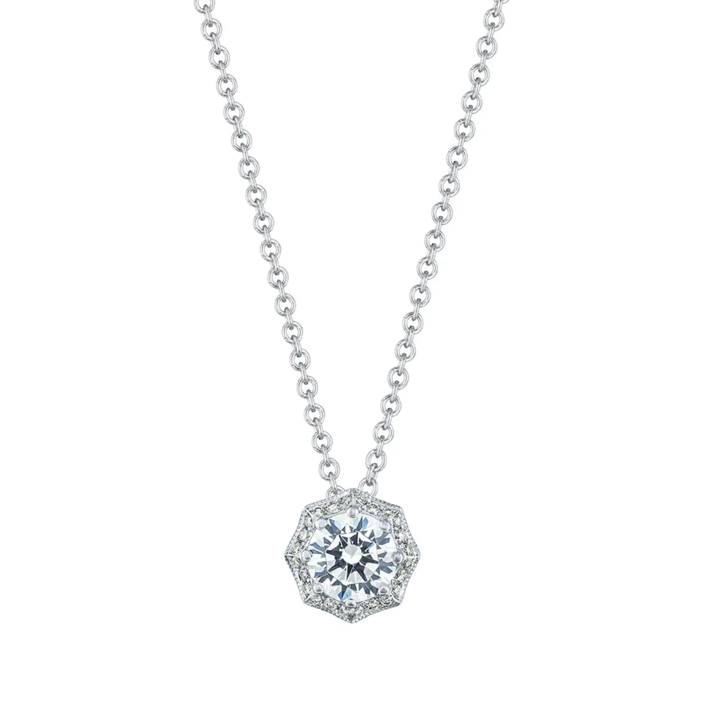 Tacori Art Deco Bloom Diamond Pendant Necklace with Spotlight Enhancers