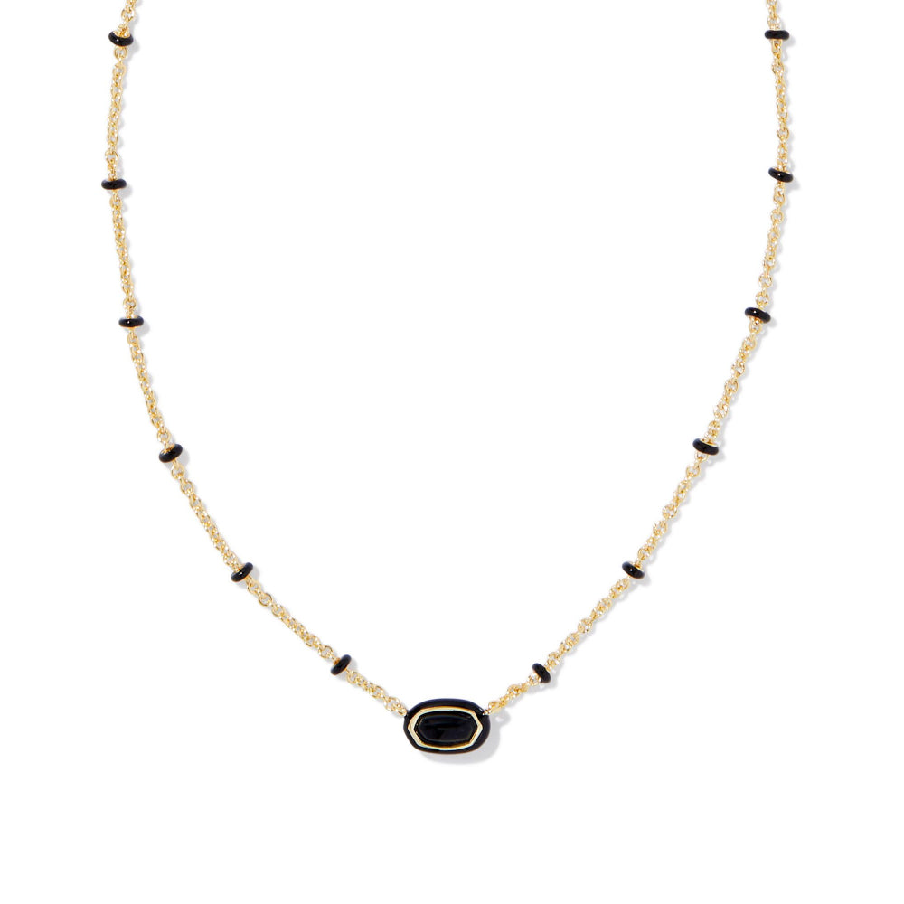Kendra Scott Adorable Mini Elisa Enamel Frame Short Pendant Necklace
