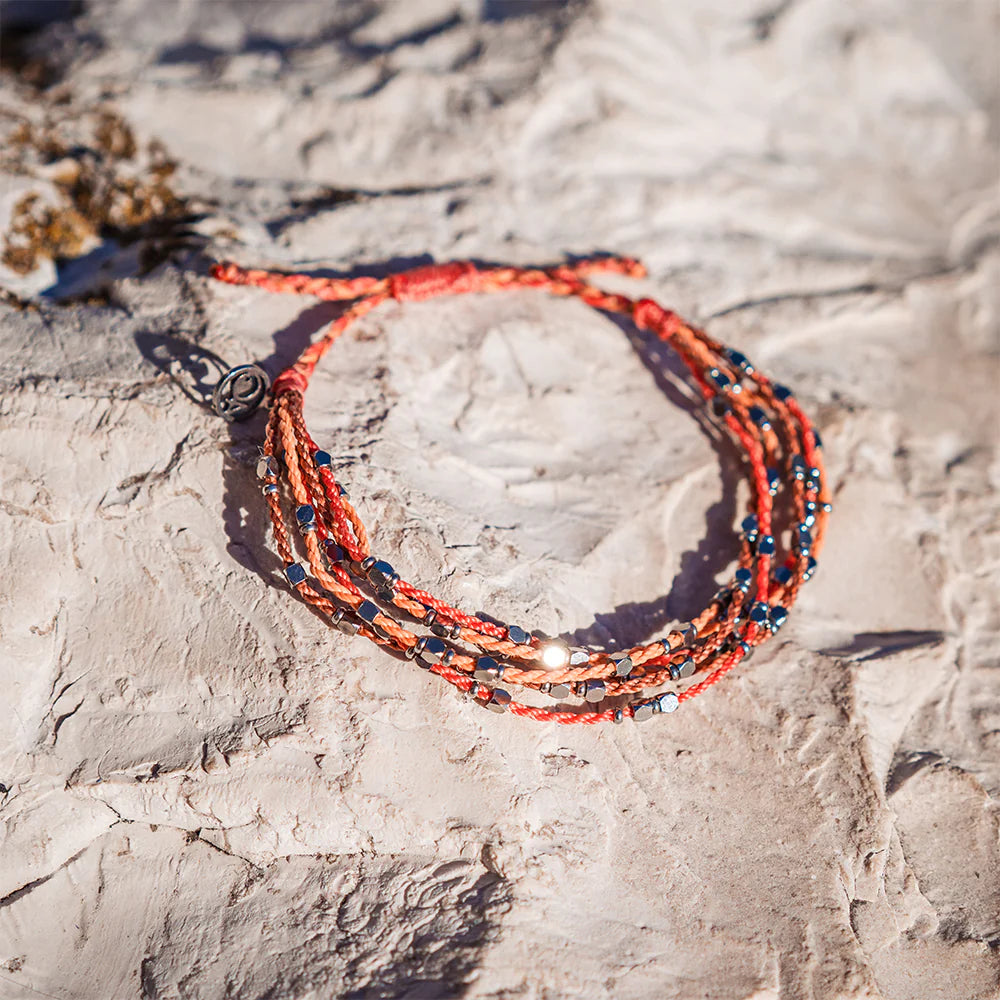 4Ocean Guatemala Pacifico Handmade Unisex Adjustable Multi - Strand Bracelet with Seed Beads