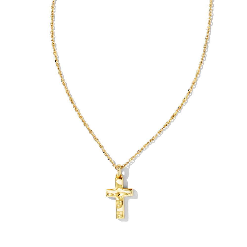 Kendra Scott Gold Plated Brass Cross Pendant Necklace for Everyday Wear