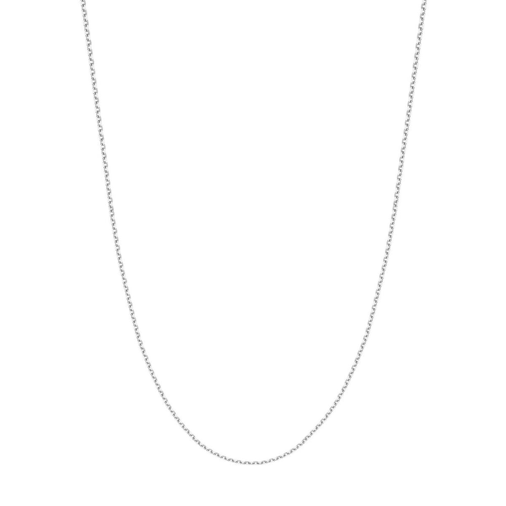 Sparkling 14k White Gold 1.5mm Diamond - Cut Cable Chain