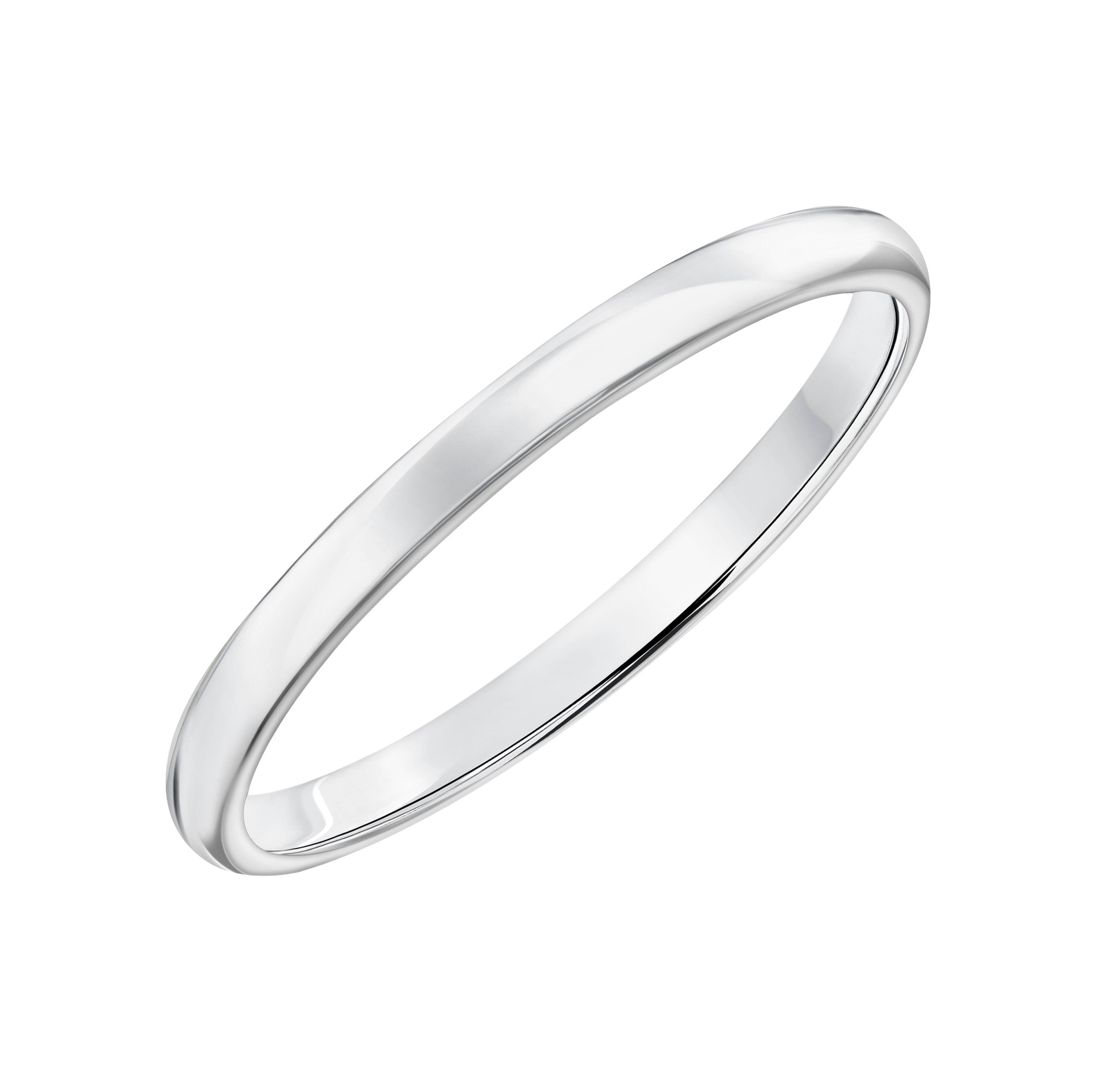 2mm 14k Solid Gold Comfort Fit Wedding Band with Polished Finish
