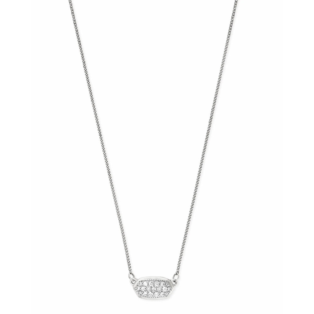 Kendra Scott Lisa 14k Gold Pave White Diamond Pendant Necklace - A Dainty and Sparkling Jewelry Piece