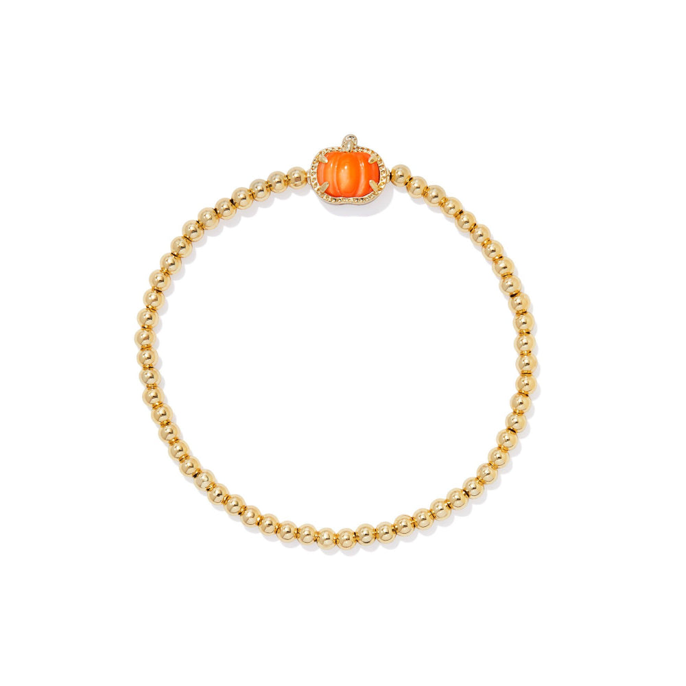Kendra Scott Orange Mother-of-Pearl Pumpkin-themed Stretchable Bracelet for Fall