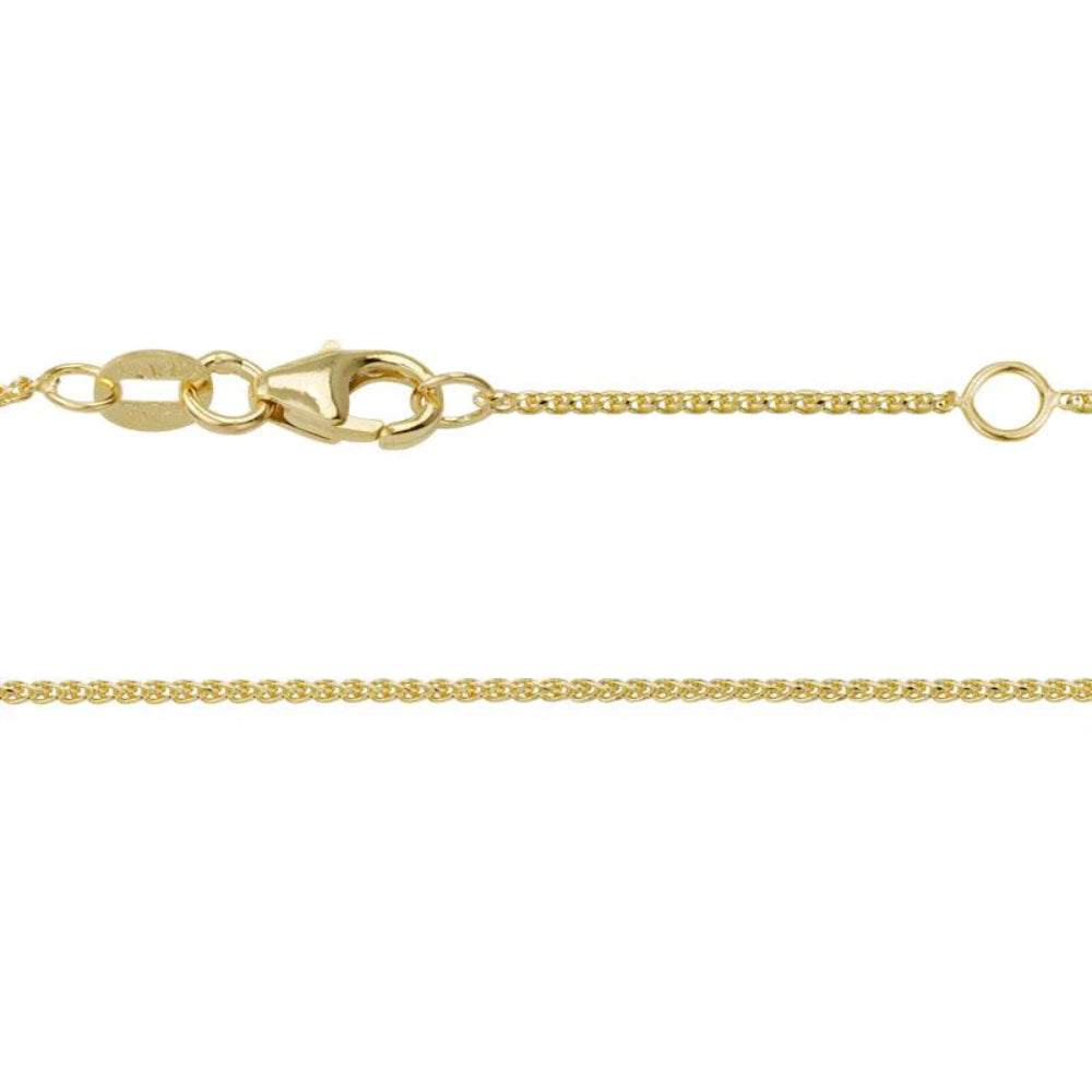 14k Gold Adjustable Wheat Chain with Diamond Cut for Jewelry Lovers