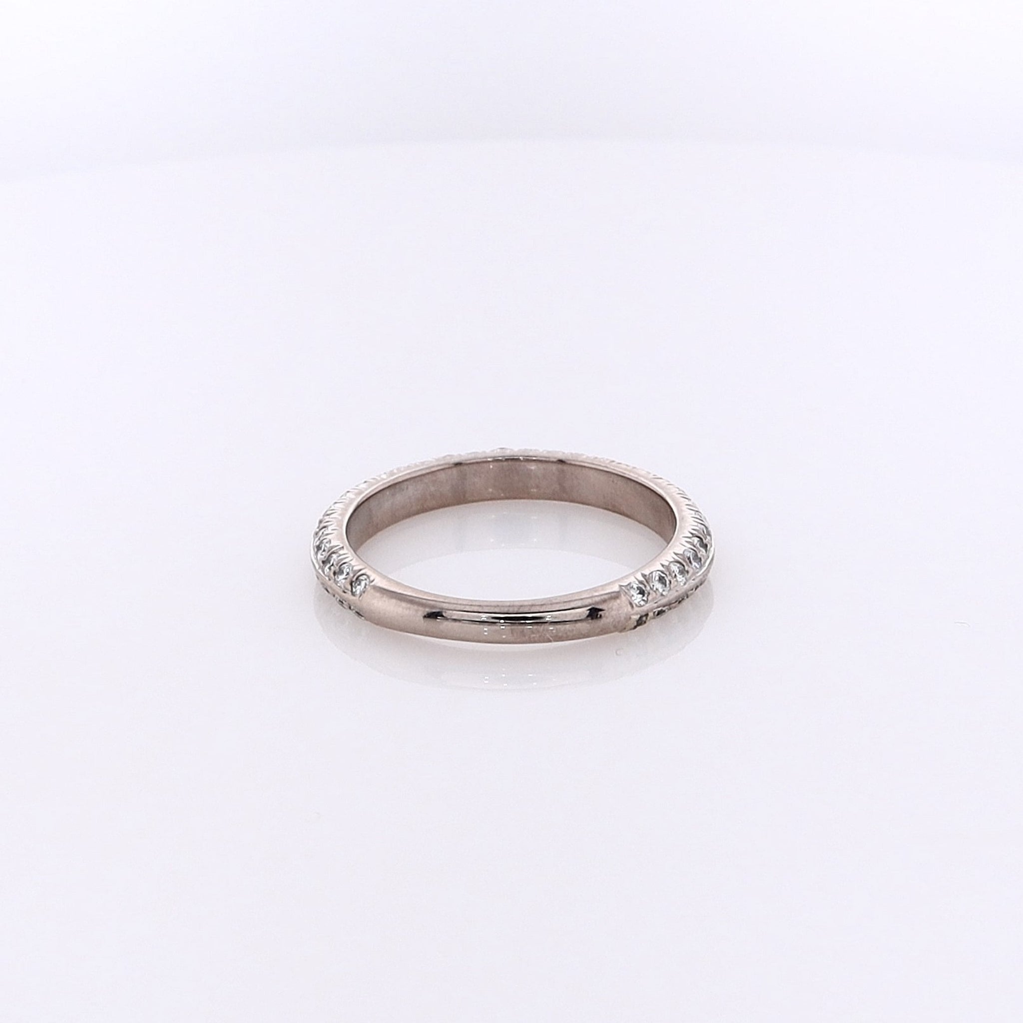 18K White Gold Hearts on Fire Wedding Band with 0.62ct H VS Diamonds