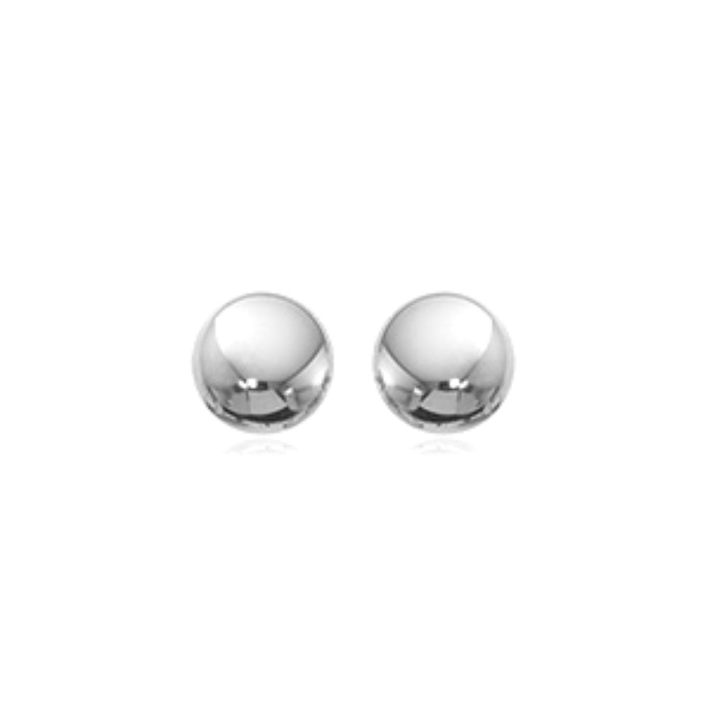 14k Gold 5mm Flat Ball Stud Earrings for a Luxurious Look