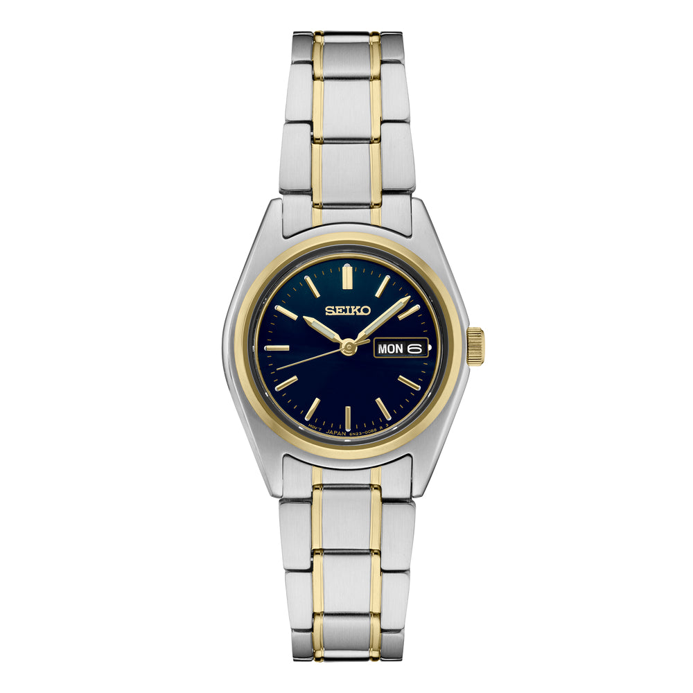 Seiko Two-Tone Quartz Watch from Essentials Collection for Daily Wear
