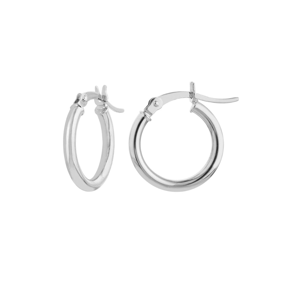 Exquisite 14k Yellow Gold Polished Hinge Clasp Hoop Earrings
