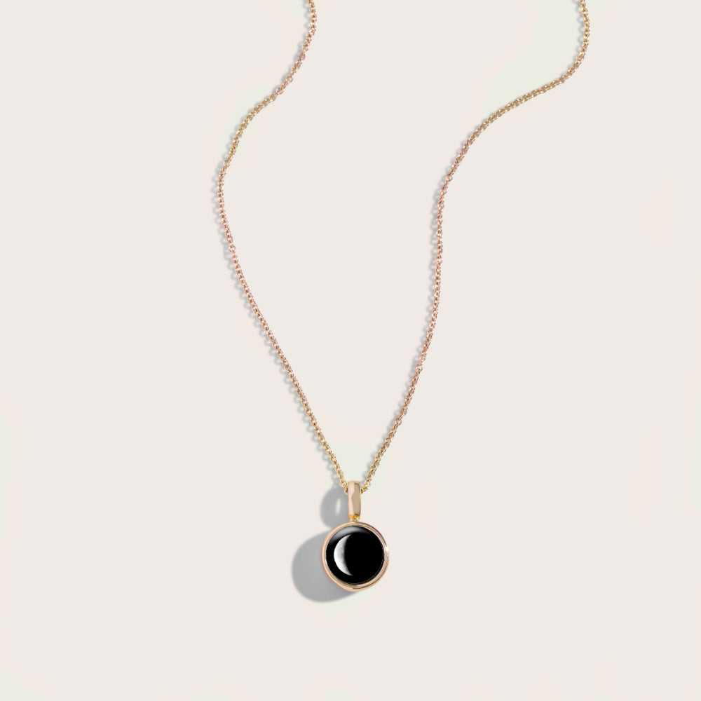Stunning Gold Moonglow Sky Light Moon Phase Jewelry Necklace