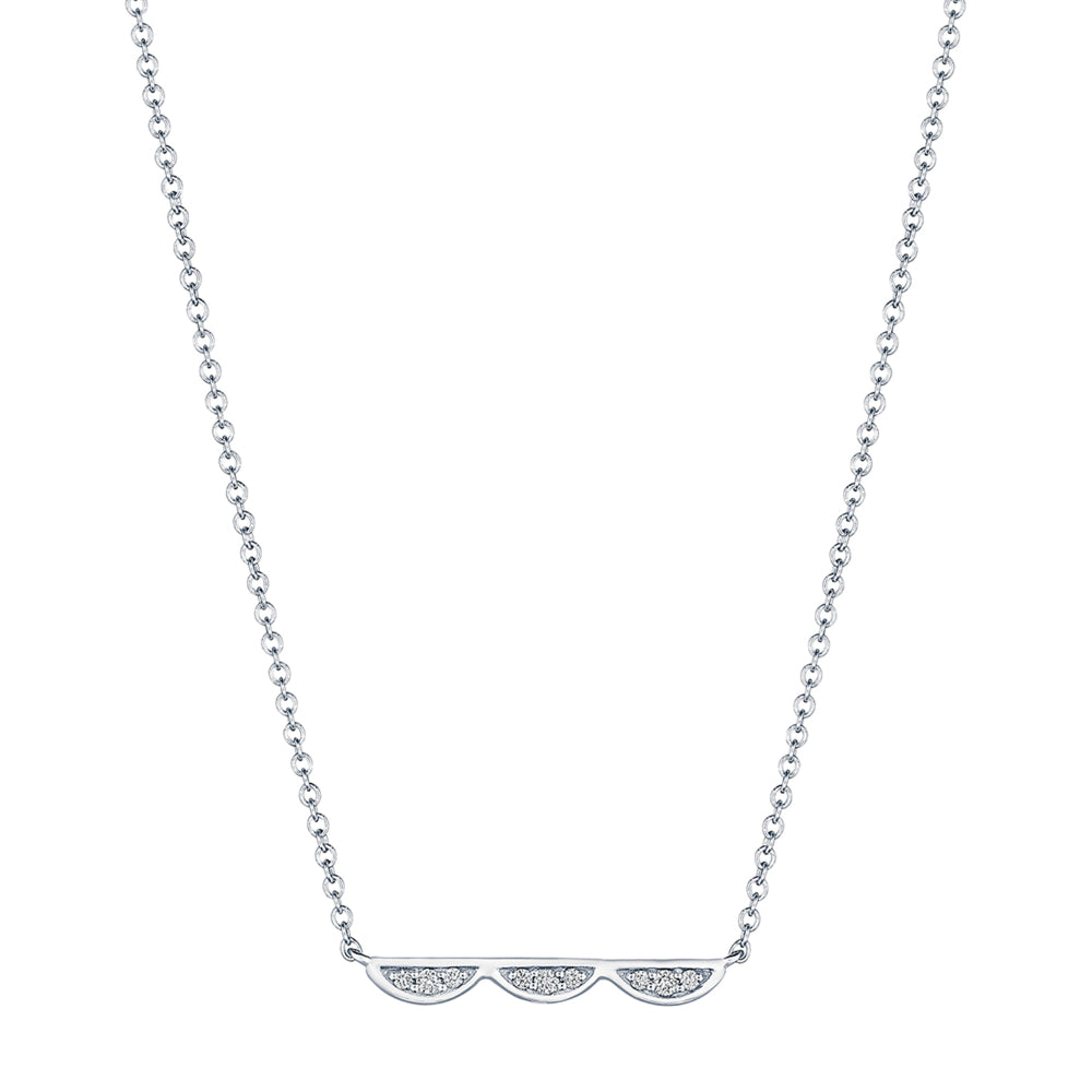 Tacori Petite Closed Crescent Diamond Bar Necklace for Women
