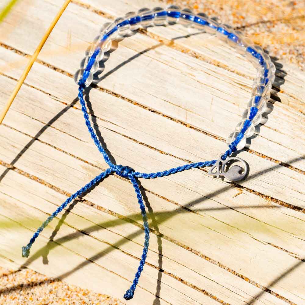 4Ocean Unisex Waterproof Adjustable Signature Blue Beaded Bracelet