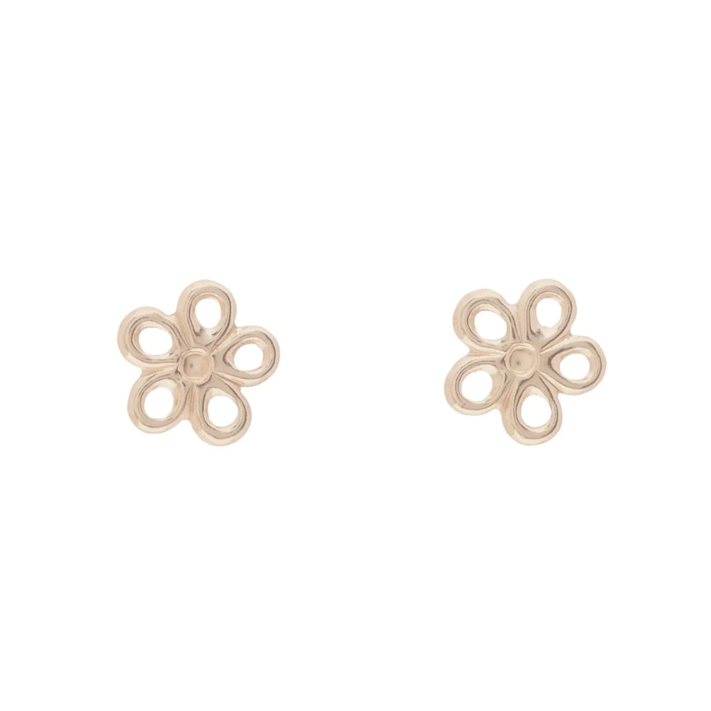 Stylish eGirl 14kt Gold-Filled Daisy Stud Earrings