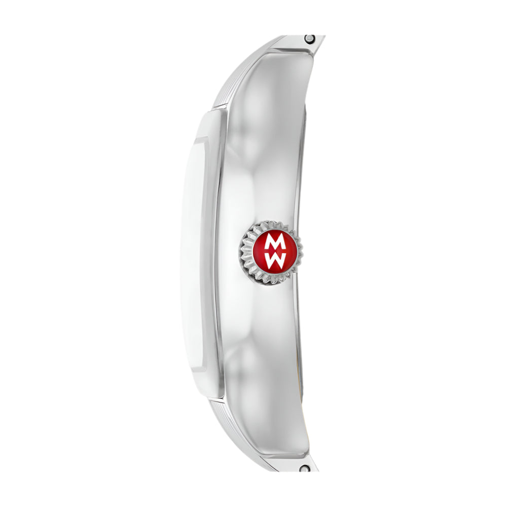 Michele Meggie Luxury Stainless Steel Ladies' Diamond Dial Wristwatch